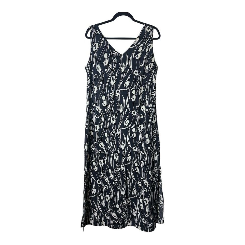 0023. Mlle Gabrielle Women's Floral Sleeveless Knee‎ Length Dress Size 14